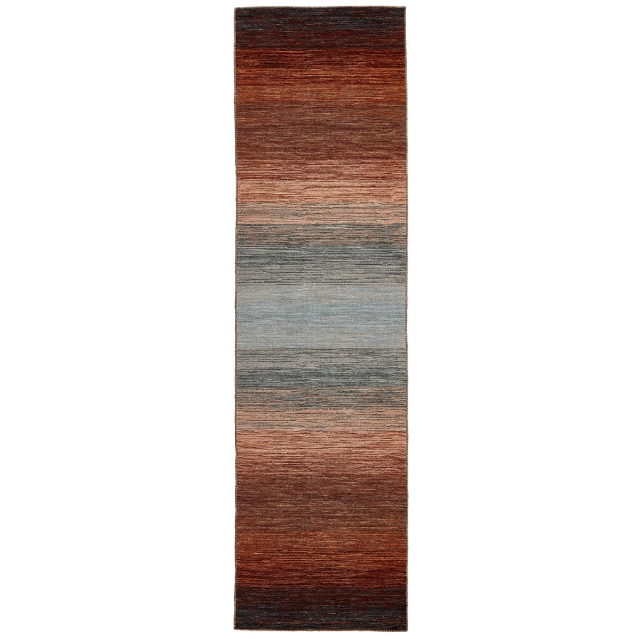 Barna színes gyapjú kilim szőnyeg 300 x 80 cm