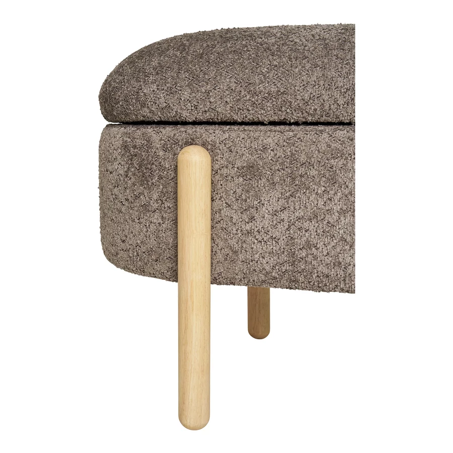 Barna textil pad tárolóval 97 cm