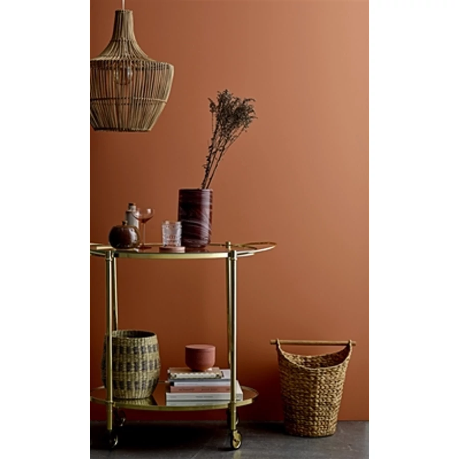 Barna üveg váza Ø14xH25 cm