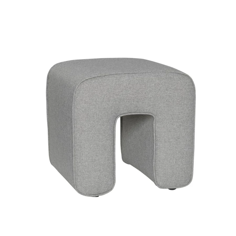 Egyedi formájú szürke puff