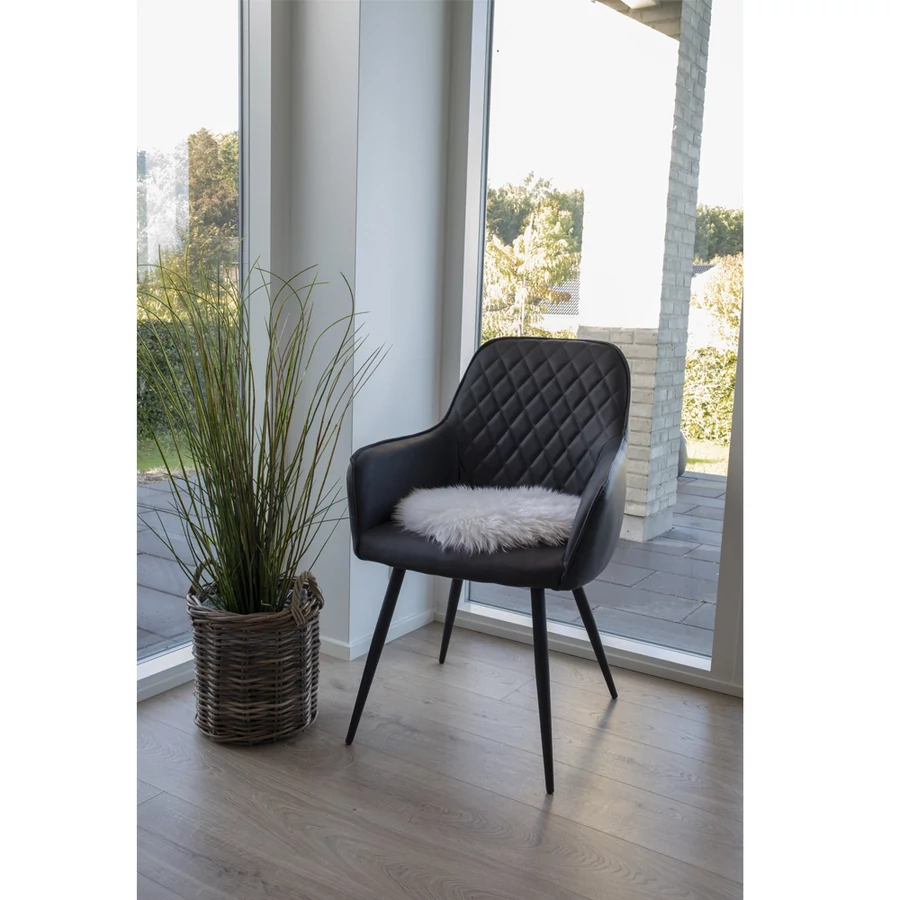 Elefántcsont fehér báránybőr ülőpárna 2 db