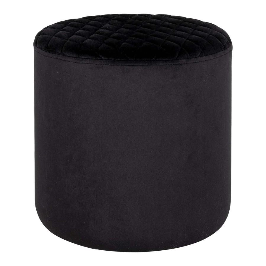 Elegáns fekete bársony puff