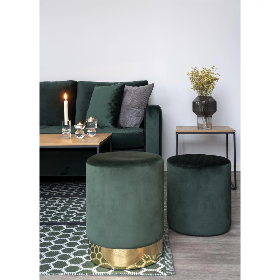 Elegáns sötétzöld bársony párna 40x40 cm 2 db