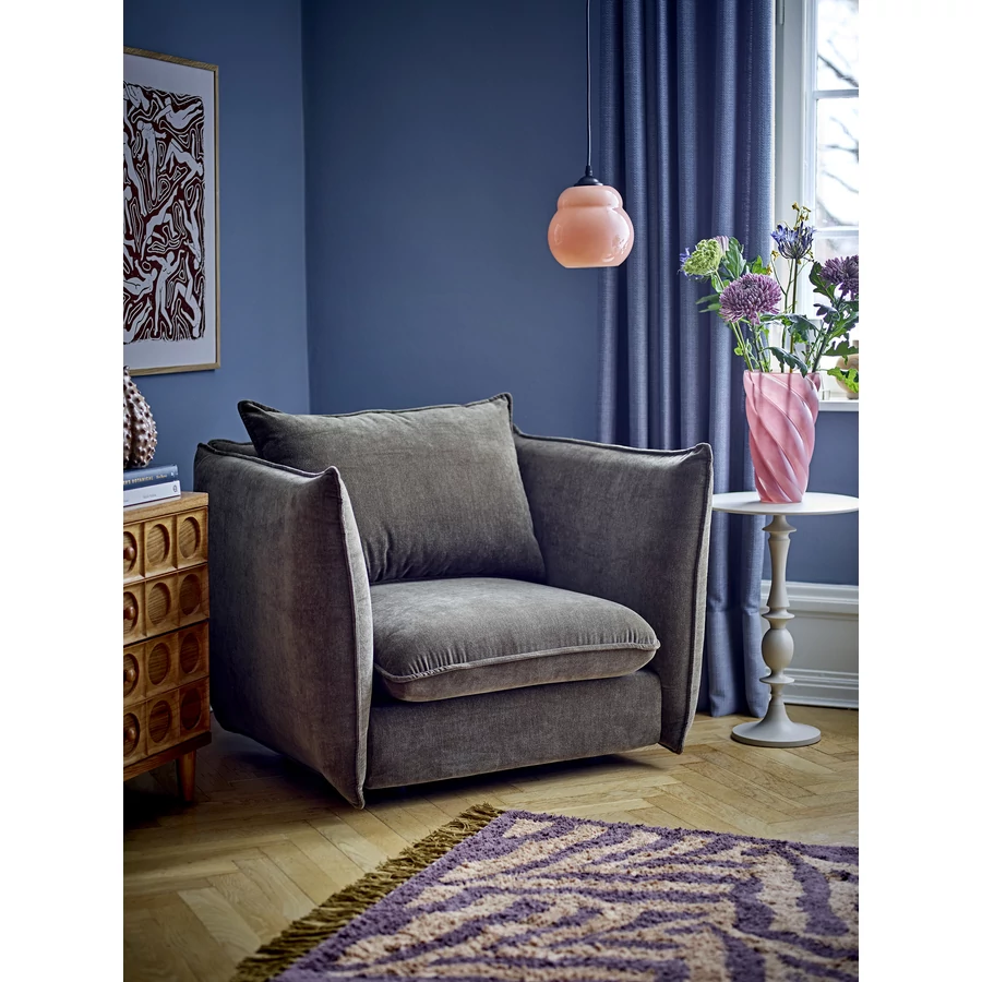 Elegáns szürke fém kisasztal