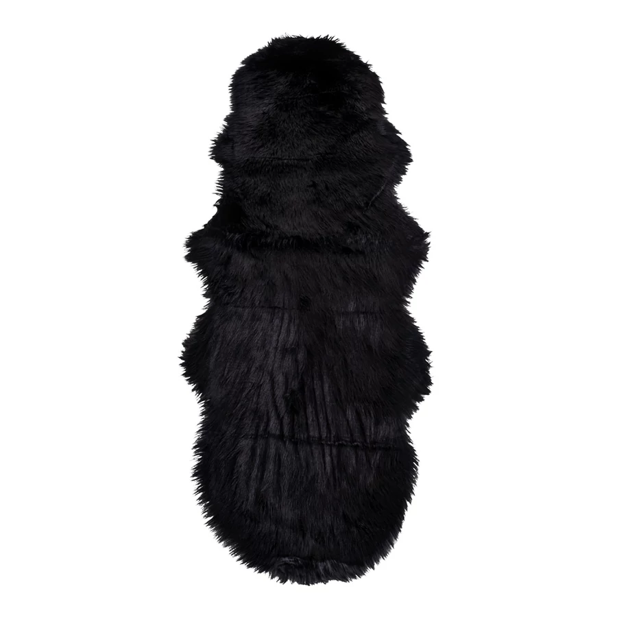 Fekete báránybőr hatású üléstakaró