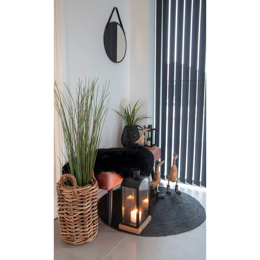 Fekete báránybőr üléstakaró 80x50 cm