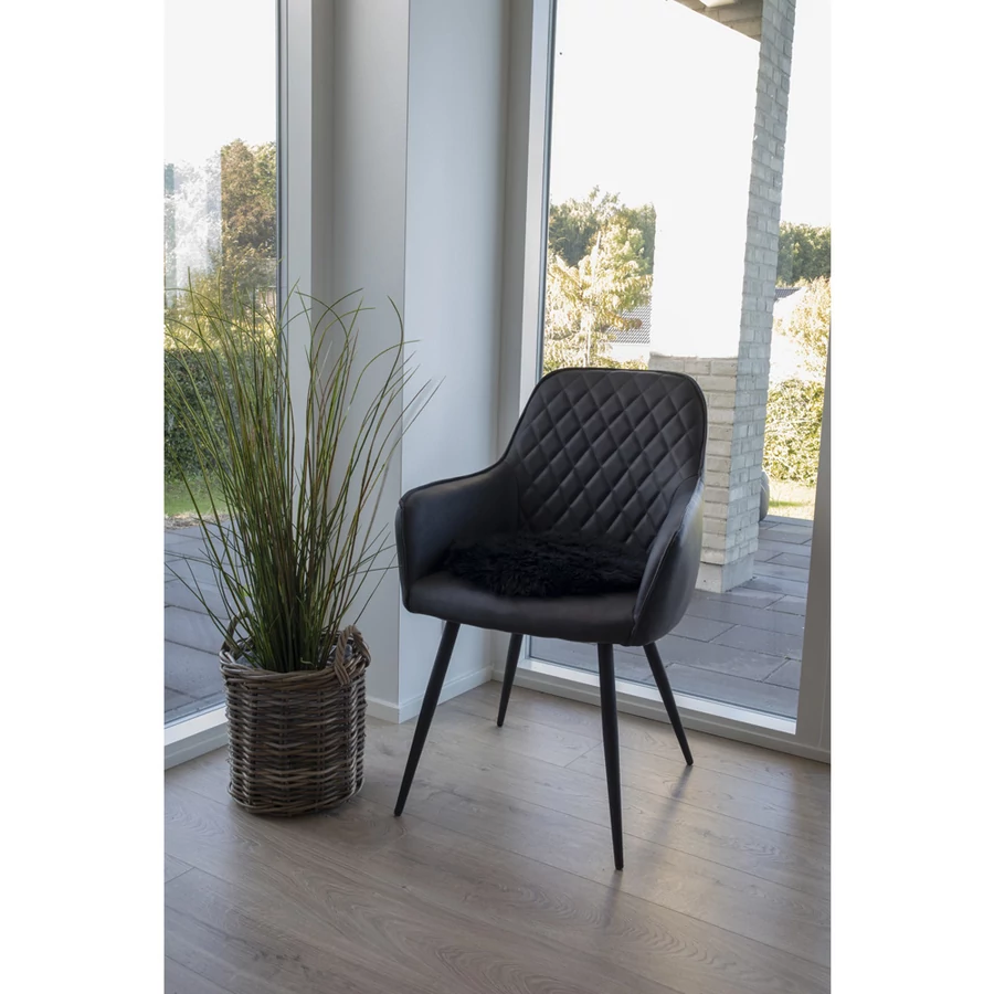 Fekete báránybőr ülőpárna 2 db