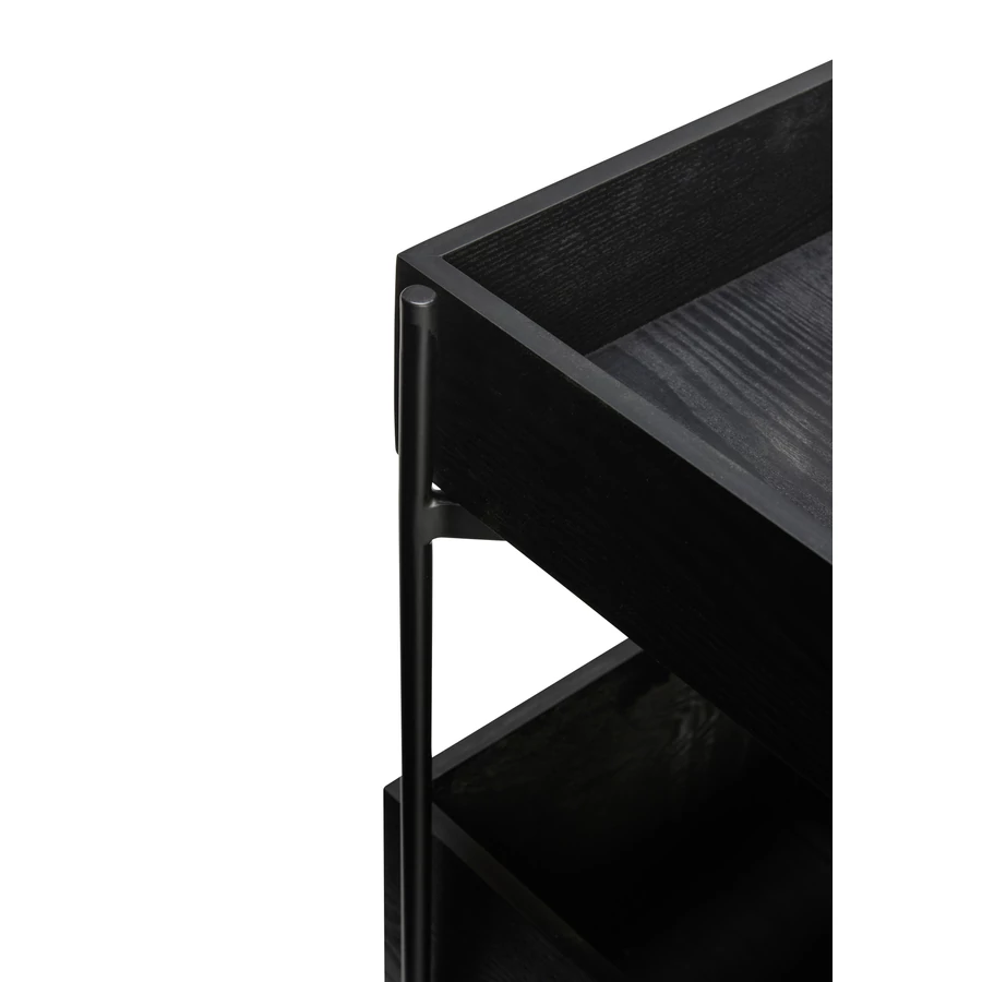 Fekete fa gurulós tároló