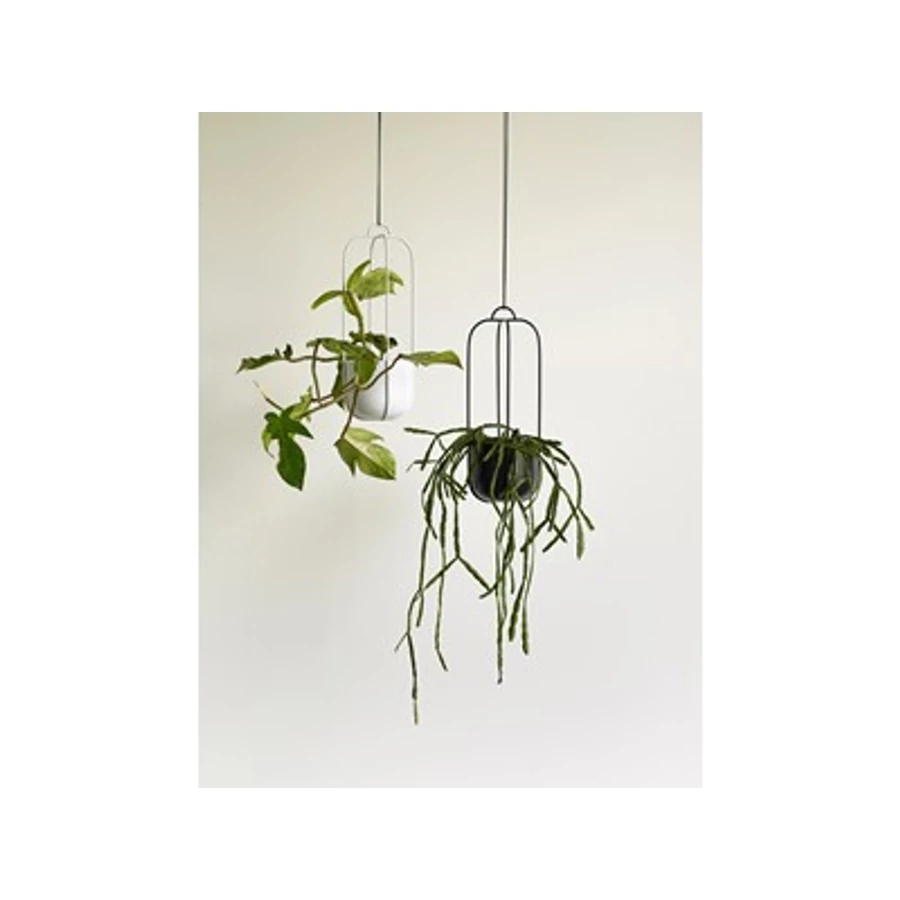 Fekete függő kaspó szett 2 db