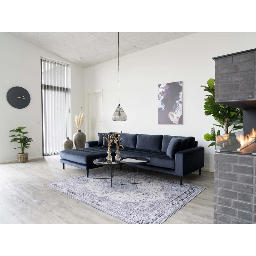 Fekete kerek üveg kisasztal ø70 cm