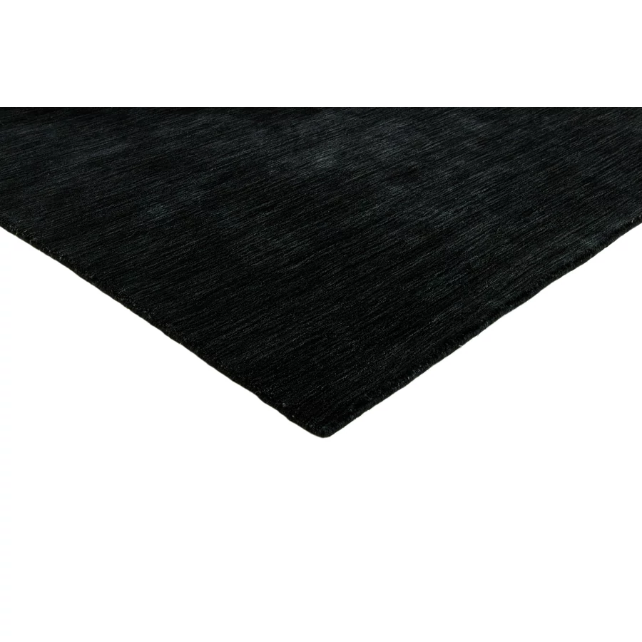 Fekete prémium gyapjú szőnyeg 160x90 cm