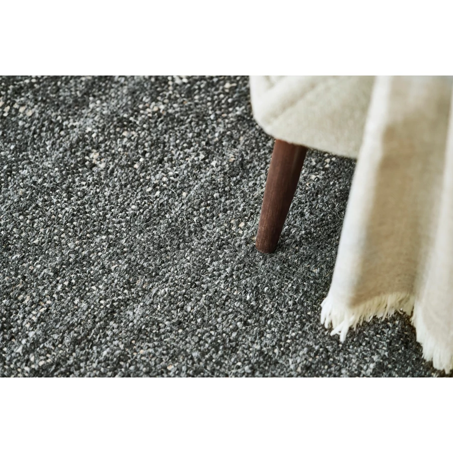 Fekete prémium rojtos gyapjú szőnyeg 160x90 cm