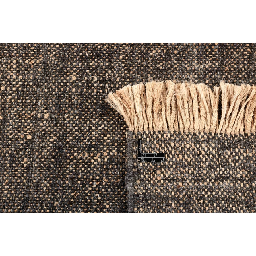 Fekete prémium rojtos gyapjú szőnyeg 160x90 cm