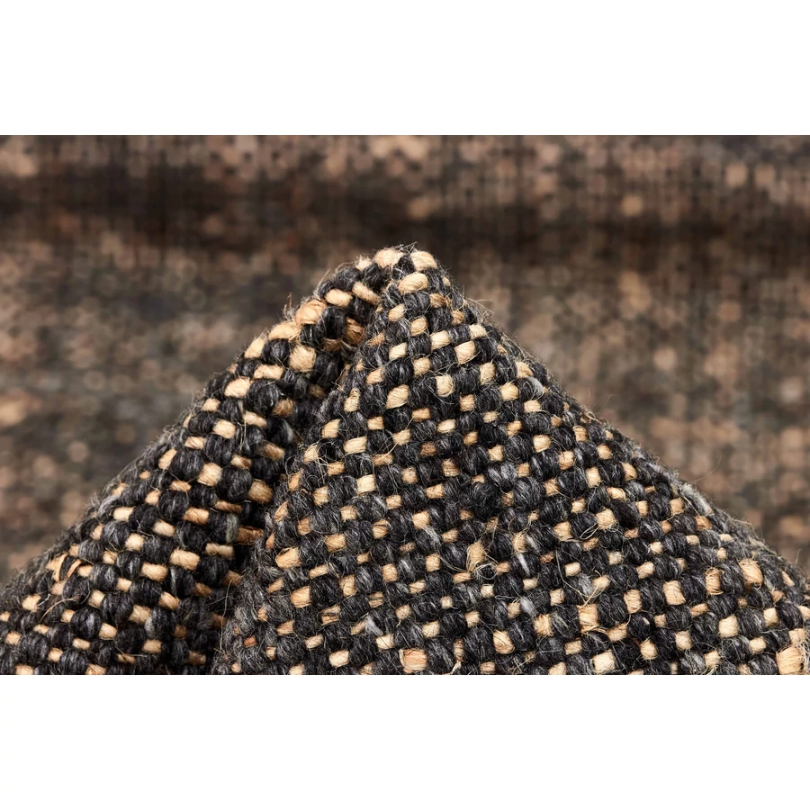 Fekete prémium rojtos gyapjú szőnyeg 160x90 cm