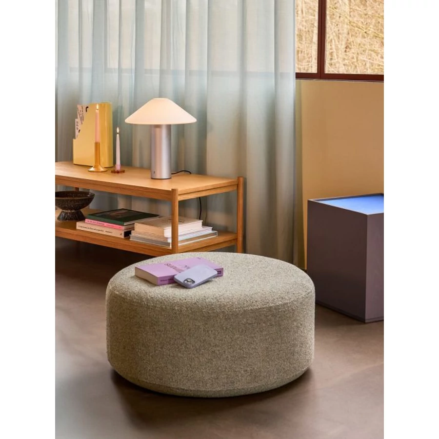 Halványzöld textil puff ø70 cm