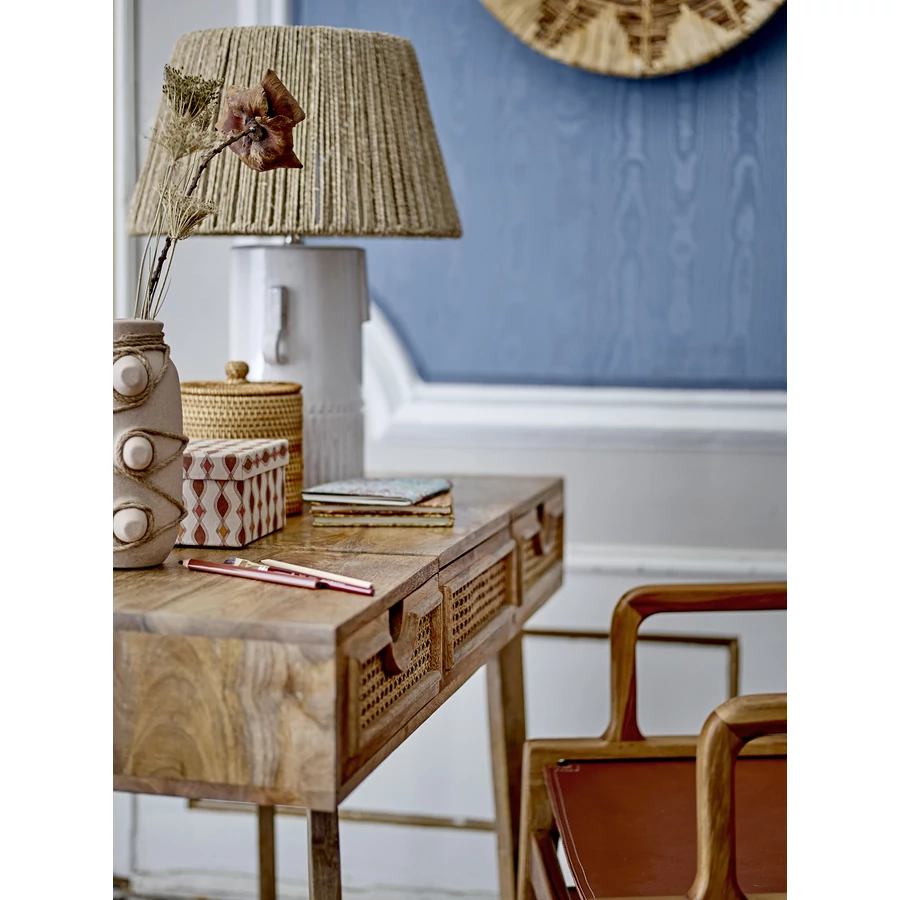 Juta és kő magas asztali lámpa