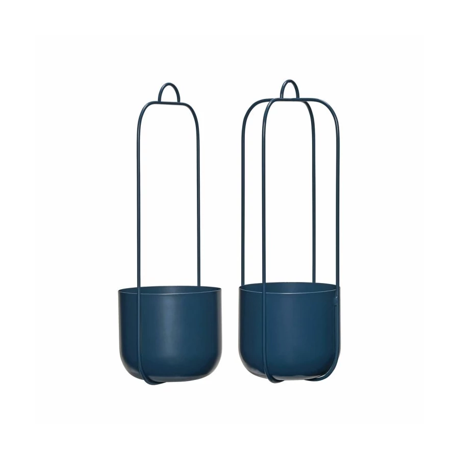 Kék függő kaspó szett