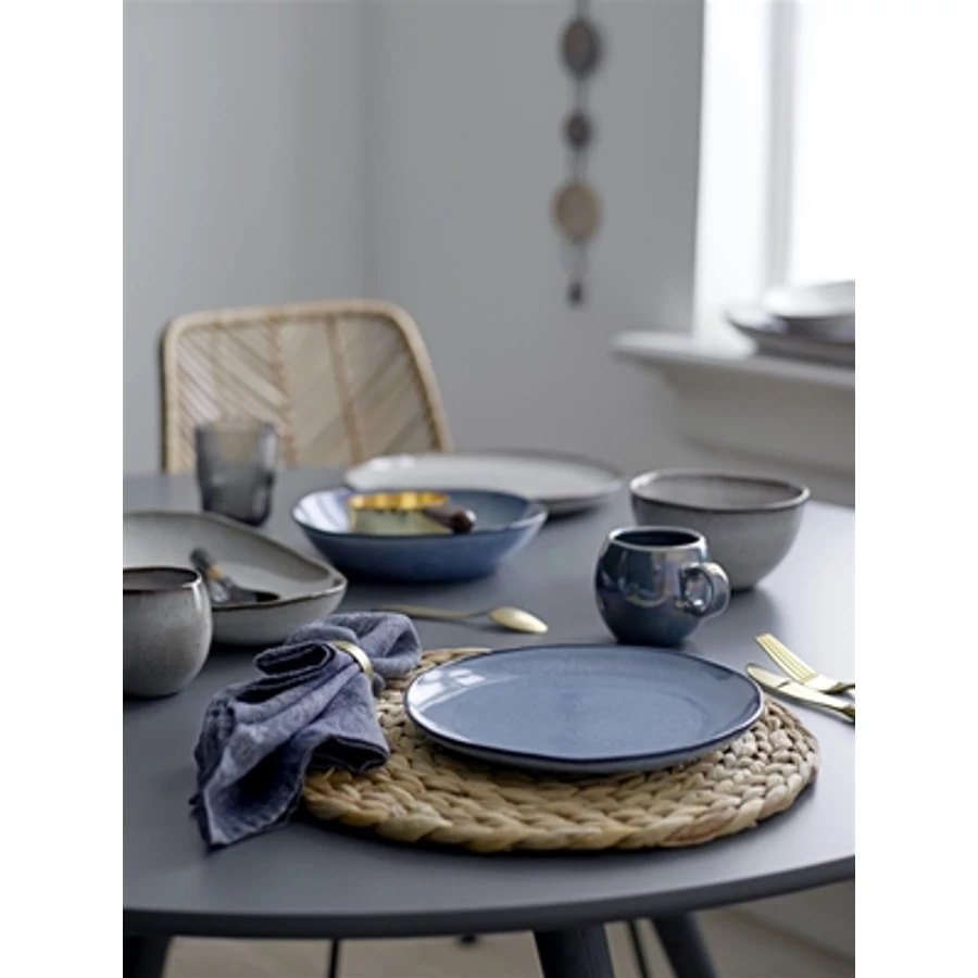 Kék kerámia mélytányér 6 db