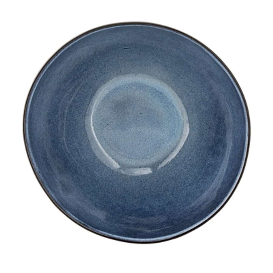 Kék kerámia reggelizőtál 6 db