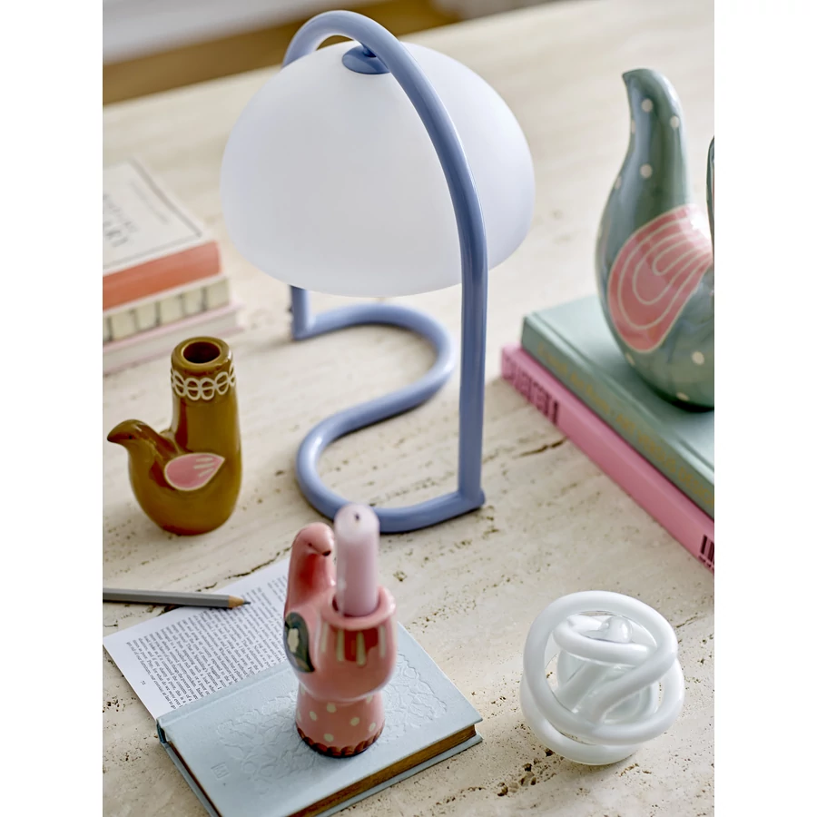 Kék organikus asztali lámpa