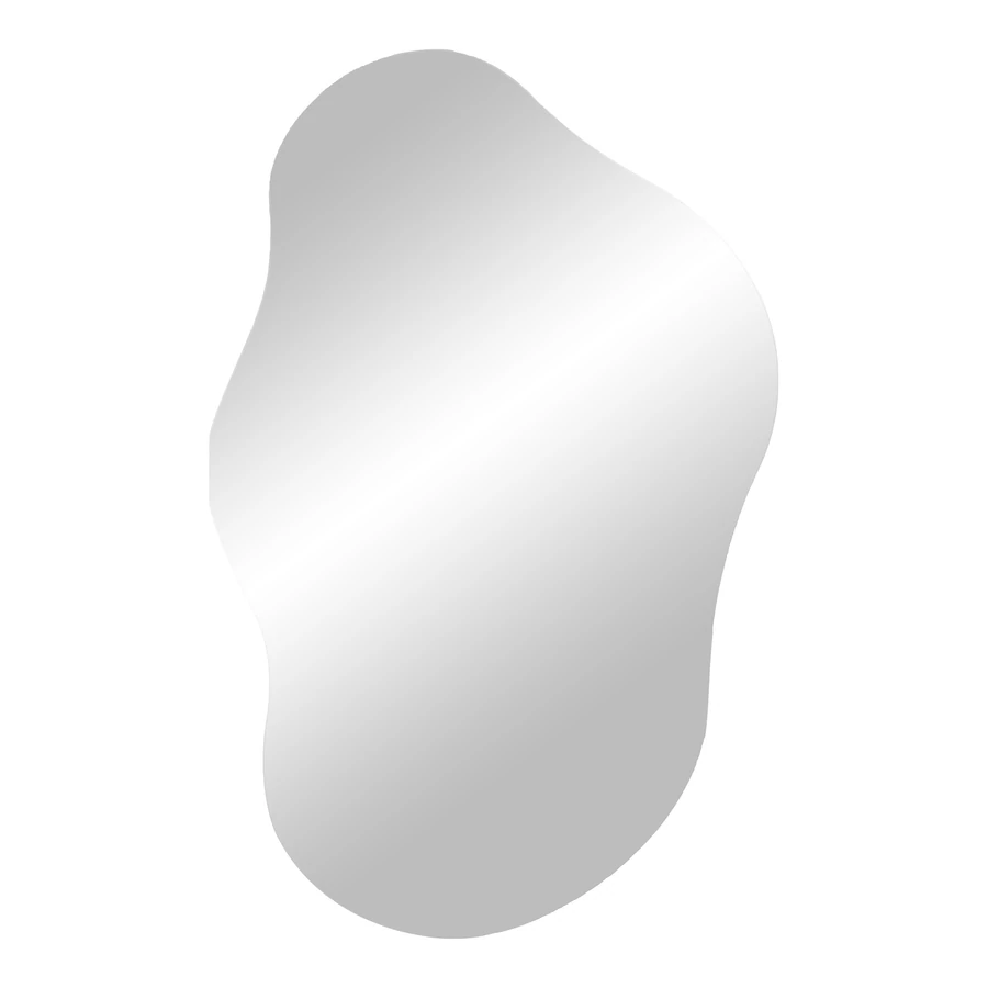 Keret nélküli szabálytalan alakú tükör 40x60 cm