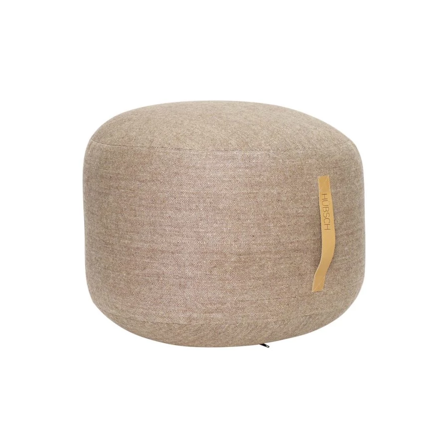 Modern barna puff ø50 cm