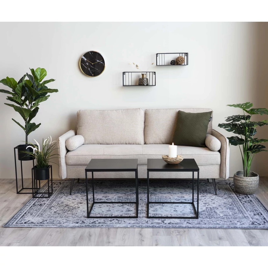 Modern fekete szögletes kisasztal