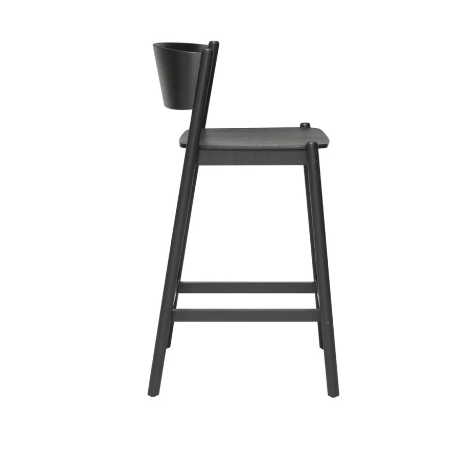 Modern fekete támlás bárszék