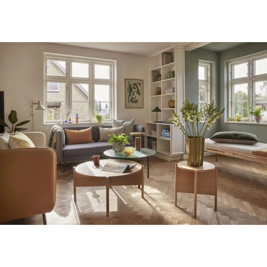 Modern fekete üveg asztal 80 cm