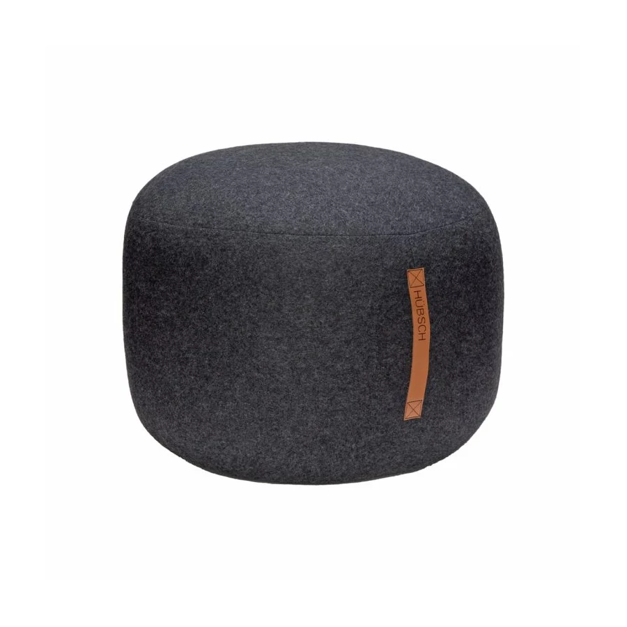 Modern sötétszürke puff ø50 cm