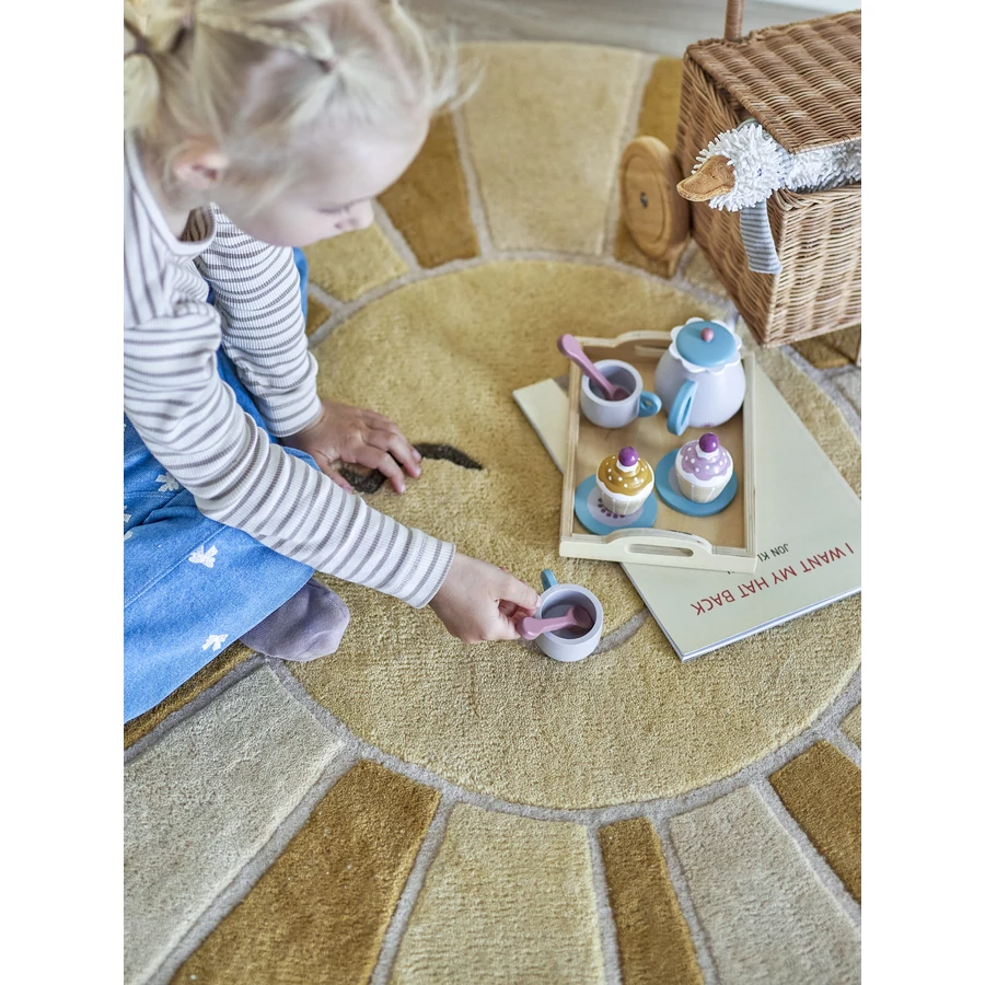 Nap mintájú gyapjú gyerekszőnyeg