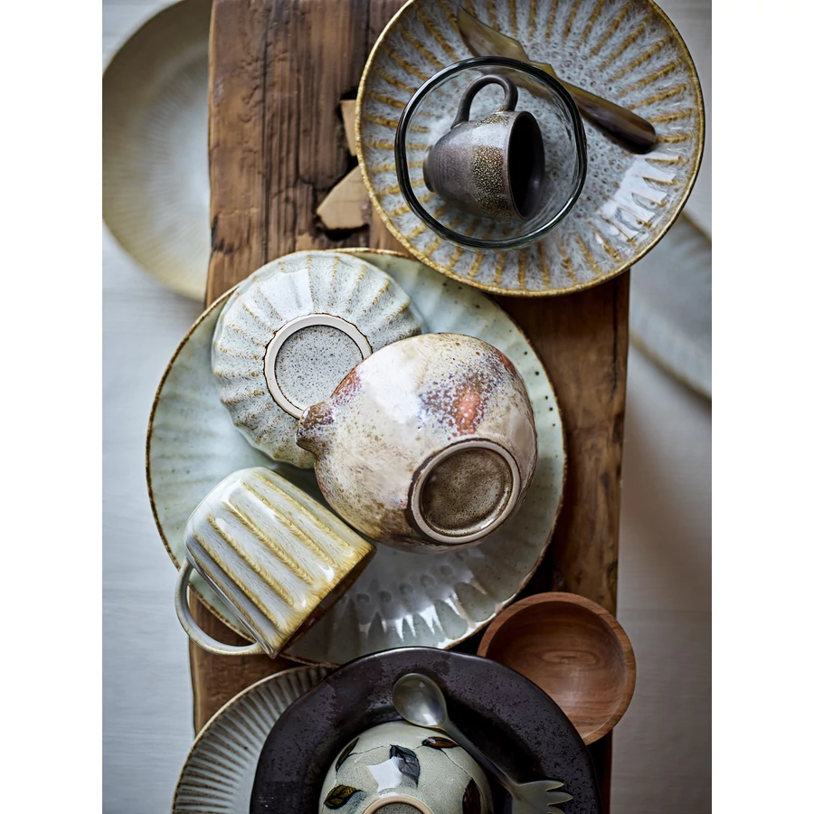 Natúr mintás kerámia bögre 6 db