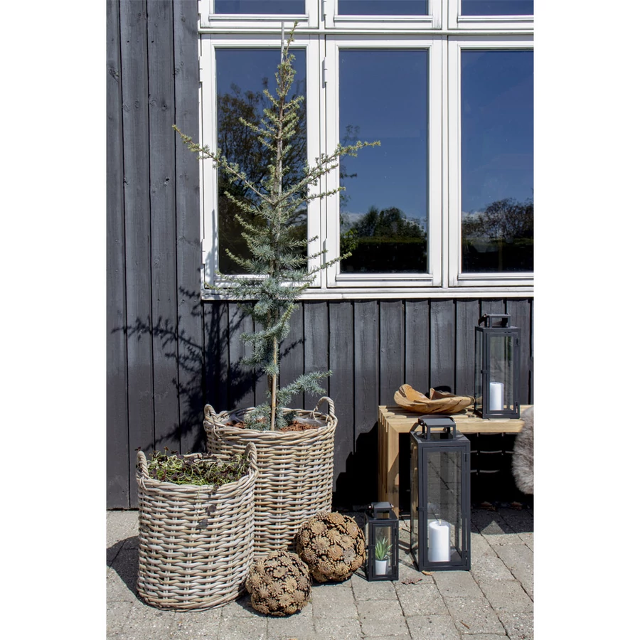 Rusztikus rattan kosár 2 db