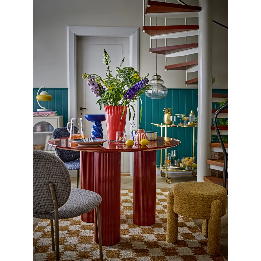 Sárga kockás pamut szőnyeg 140x200 cm