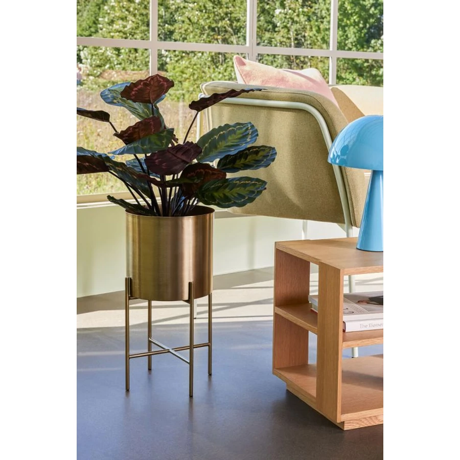 Sárgaréz lábakon álló kaspó szett 2 db