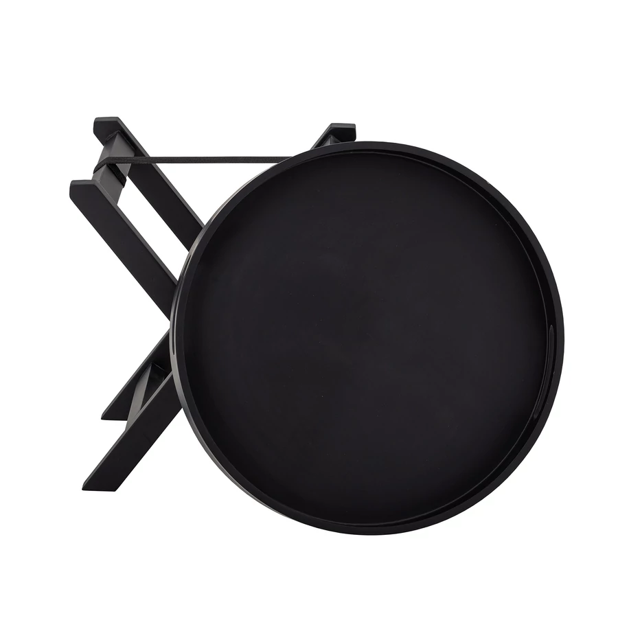 Skandináv fekete kisasztal ø 40 cm