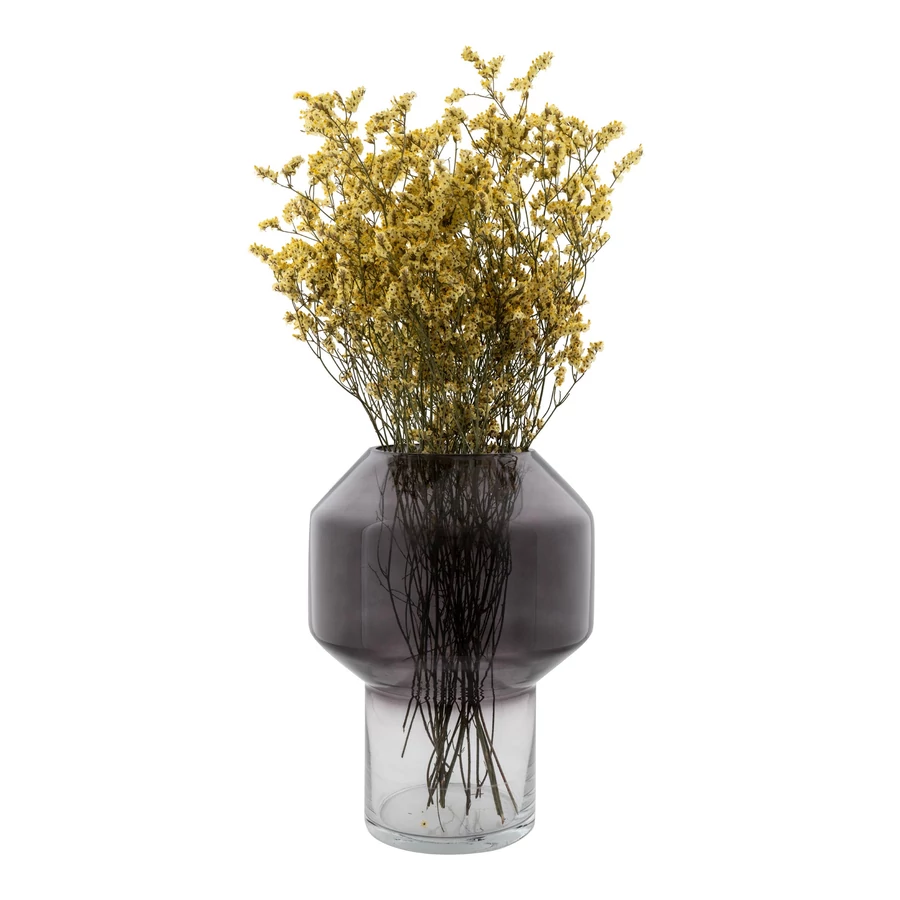 Skandináv szürke füstüveg váza 26 cm