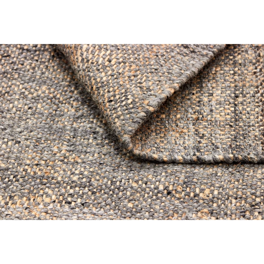 Sötétszürke prémium gyapjú szőnyeg 240x170 cm