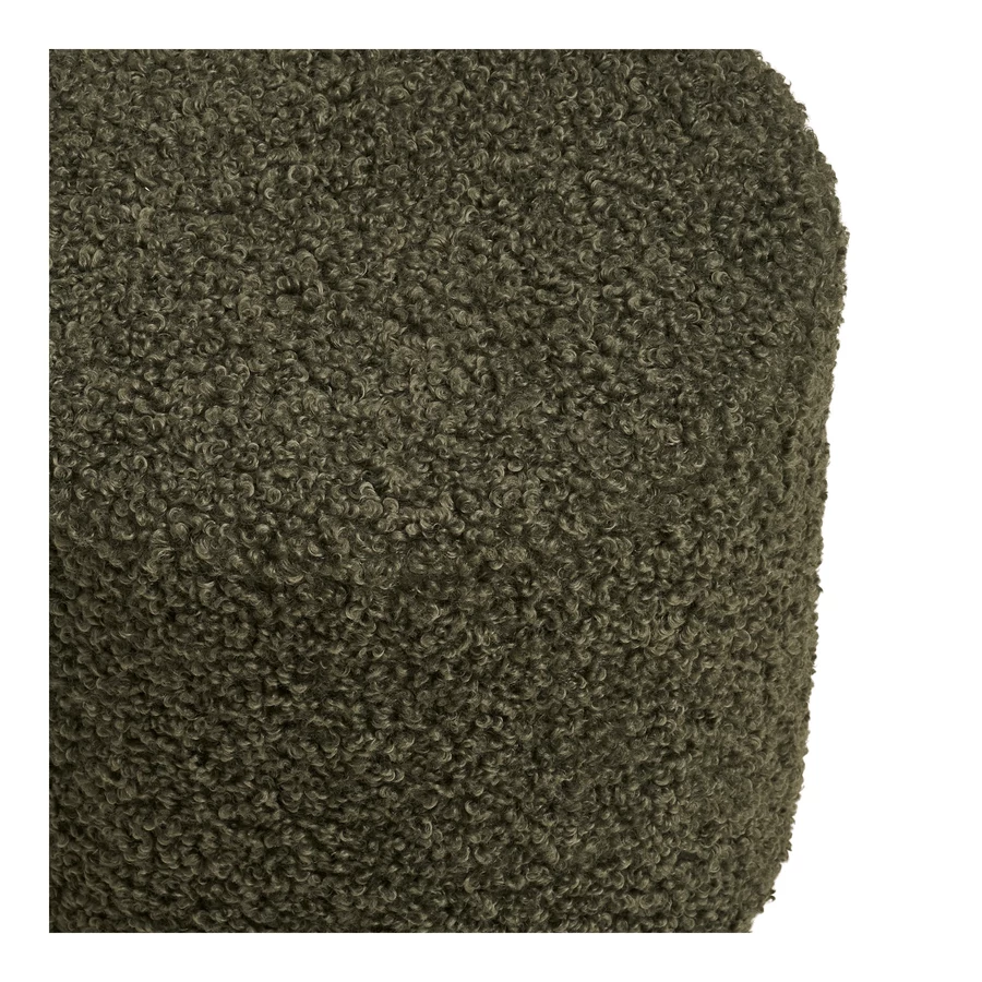 Sötétzöld szövet puff 34 cm