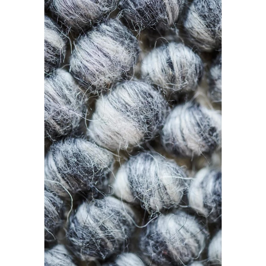 Sötétszürke prémium gyapjú szőnyeg 90x60 cm