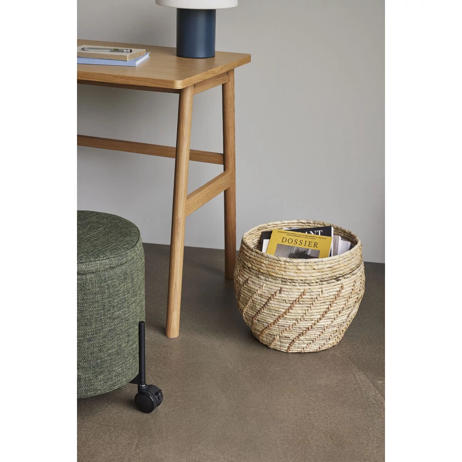 Sötétzöld tárolós kis kerek puff ø42 cm