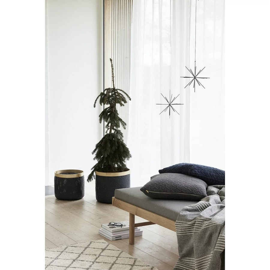 Szürke bambusz kosár szett 2 db