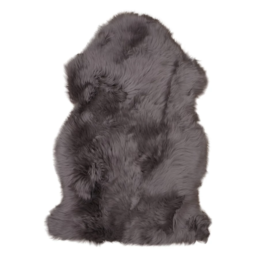 Barnásszürke báránybőr üléstakaró 80x50 cm