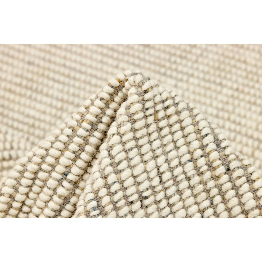 Szürke és fehér prémium gyapjú szőnyeg 200x140 cm