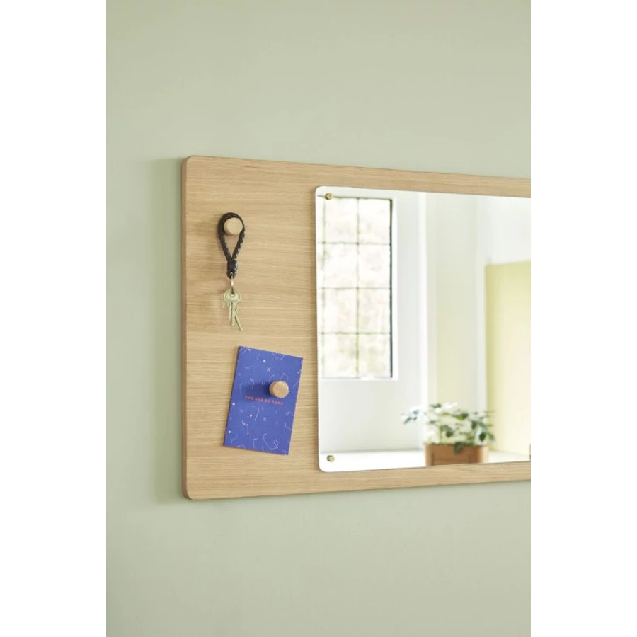 Tölgyfa keretes tükör mágnessel