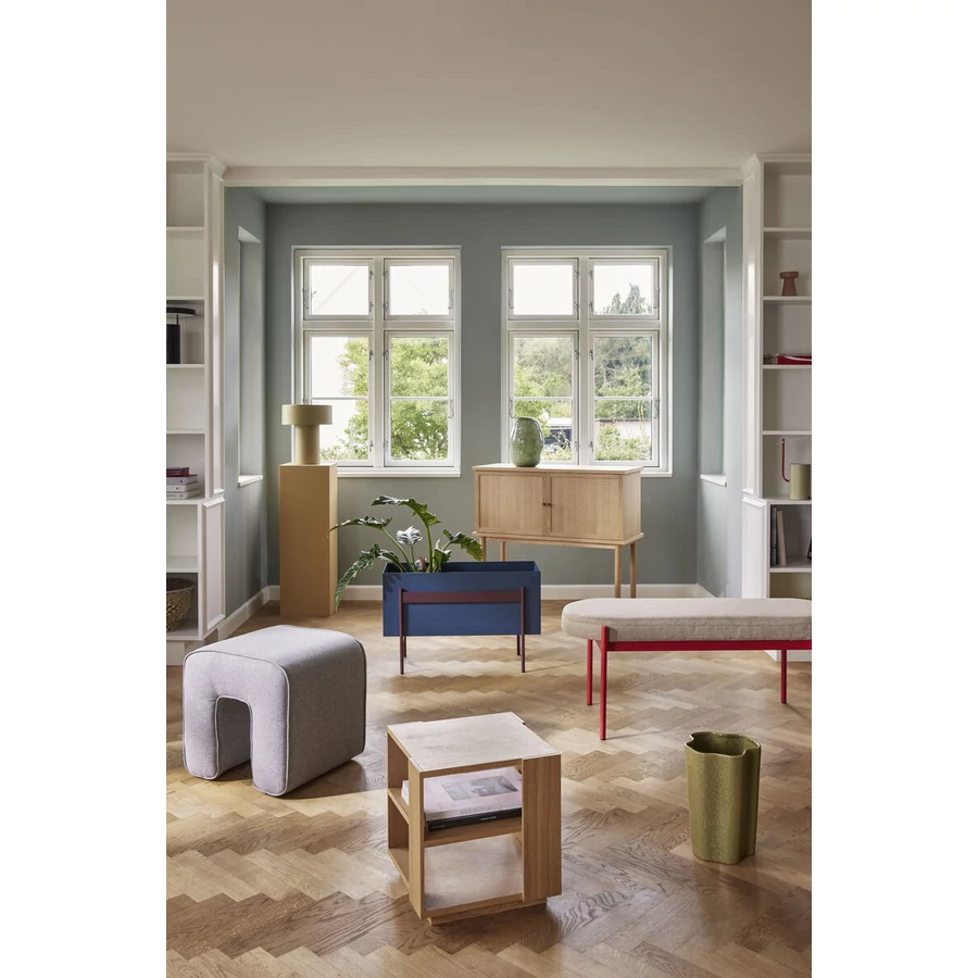 Tölgyfa polcos kisasztal