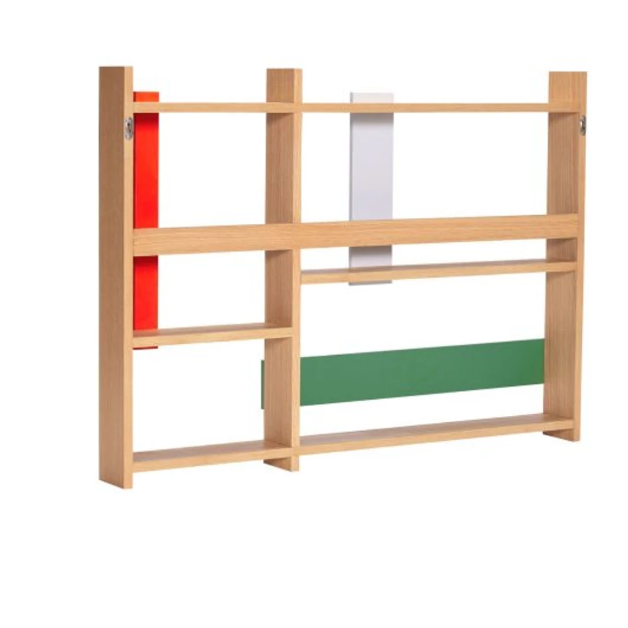 Tölgyfa színes fali tároló