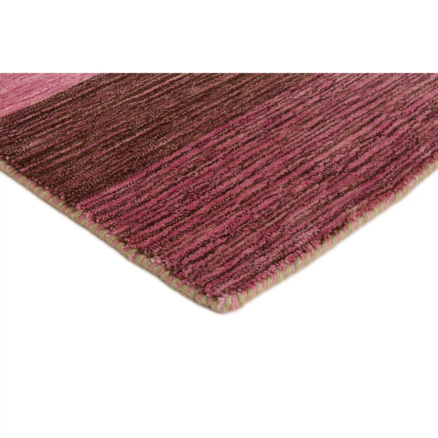 Világos színes csíkos prémium gyapjú szőnyeg 140x200 cm