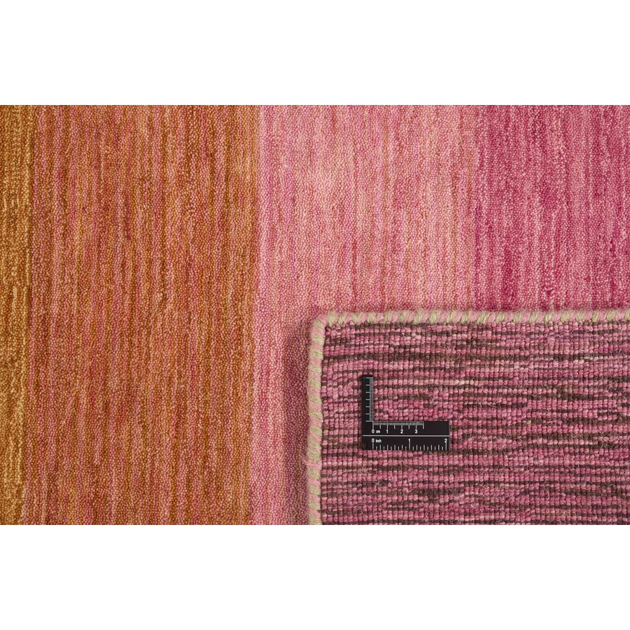 Világos színes csíkos prémium gyapjú szőnyeg 140x200 cm