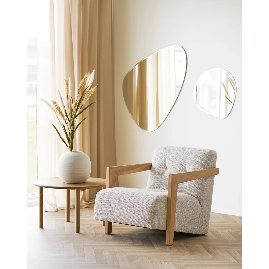 Világos tölgyfa dohányzó asztal 70 cm